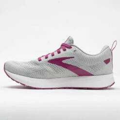 Brooks Revel 5 Women's Gray/White/Baton Rouge 9 Brooks Revel 5 Women's Gray/White/Baton Rouge -Holabird Sports Elegant Shop 047266 1