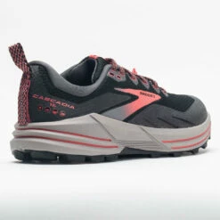 Brooks Cascadia 16 GTX Women's Black/Blackened Pearl/Coral -Holabird Sports Elegant Shop 047331 6