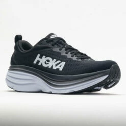HOKA Bondi 8 Men's Black/White -Holabird Sports Elegant Shop 048480 5