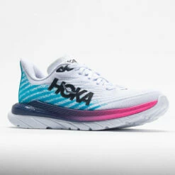 HOKA Mach 5 Women's White/Scuba Blue -Holabird Sports Elegant Shop 048542 5