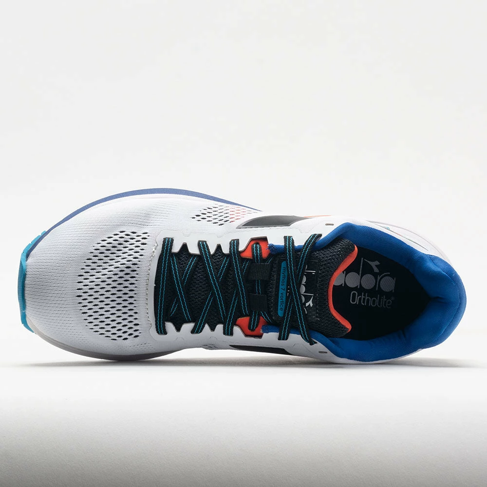 Diadora Mythos Blushield Vortice 7 Men's White/Black/Turkish Sea 5 Diadora Mythos Blushield Vortice 7 Men's White/Black/Turkish Sea - Image 3