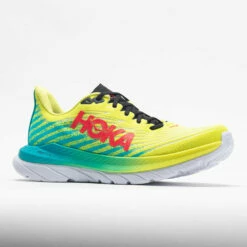 HOKA Mach 5 Men's Evening Primrose/Scuba Blue -Holabird Sports Elegant Shop 048630 5