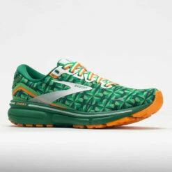 Brooks Ghost 15 Men's Run Lucky Green/White/Orange -Holabird Sports Elegant Shop 049535 5