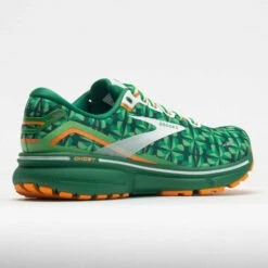Brooks Ghost 15 Men's Run Lucky Green/White/Orange -Holabird Sports Elegant Shop 049535 6