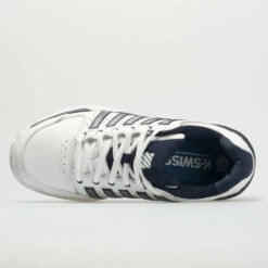 K-Swiss Hypercourt Express Leather Men's White/Navy/Silver 10 K-Swiss Hypercourt Express Leather Men's White/Navy/Silver -Holabird Sports Elegant Shop 113347 2