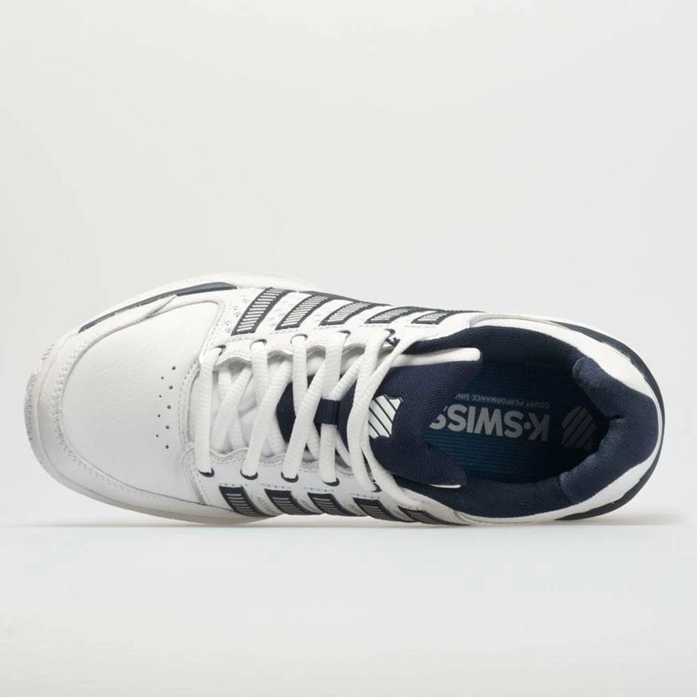 K-Swiss Hypercourt Express Leather Men's White/Navy/Silver 5 K-Swiss Hypercourt Express Leather Men's White/Navy/Silver - Image 3