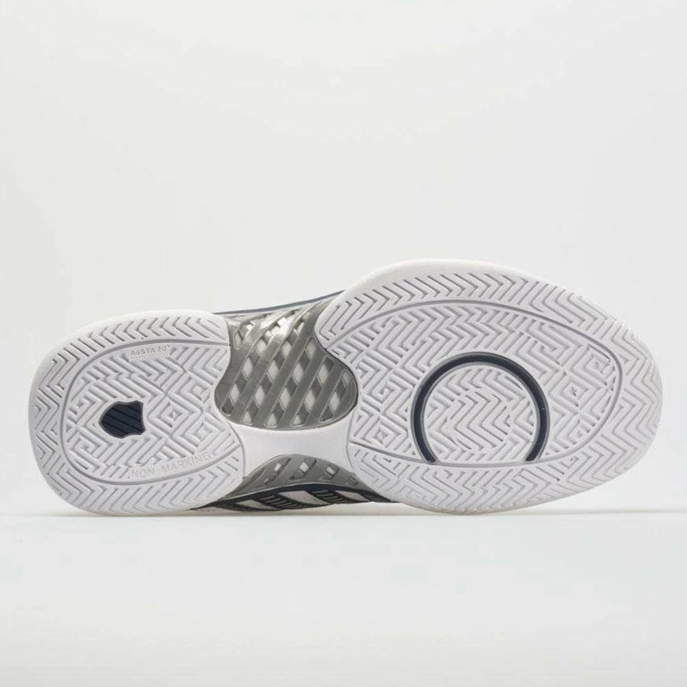 K-Swiss Hypercourt Express Leather Men's White/Navy/Silver 6 K-Swiss Hypercourt Express Leather Men's White/Navy/Silver - Image 4