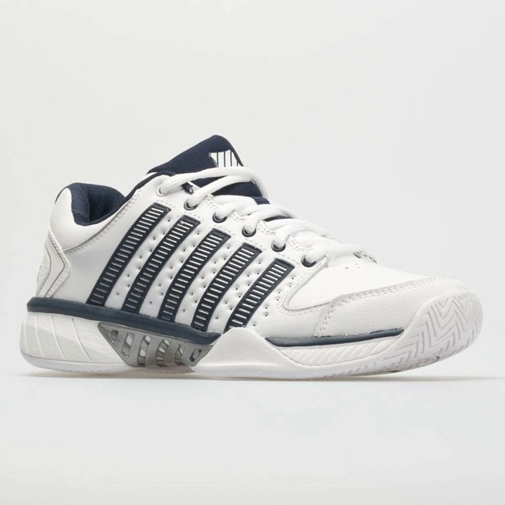 K-Swiss Hypercourt Express Leather Men's White/Navy/Silver 7 K-Swiss Hypercourt Express Leather Men's White/Navy/Silver - Image 5