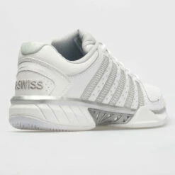 K-Swiss Hypercourt Express Leather Women's White/Silver/Glacier Gray -Holabird Sports Elegant Shop 113359 6