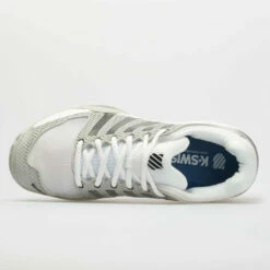 K-Swiss Hypercourt Express Men's Glacier Gray/White/Silver -Holabird Sports Elegant Shop 114250 2