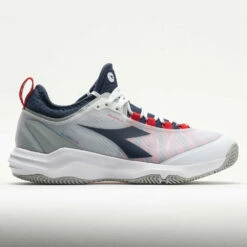 Diadora Speed Blushield Fly 4+ Clay Men's White/Blue Corsair/Fiery Red
