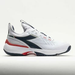 Diadora Finale AG Men's White/Blue Corsair/ Fiery Red