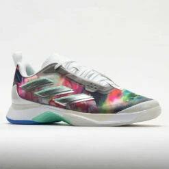 Adidas AvaCourt Women's White/Silver Metallic/Pulse Mint -Holabird Sports Elegant Shop 117045 5