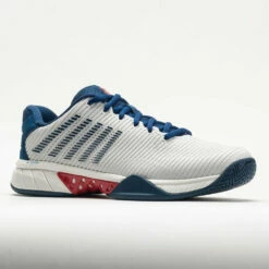K-Swiss Hypercourt Express 2 Men's Blanc De Blanc/Blue Opal/Lollipop -Holabird Sports Elegant Shop 117125 5