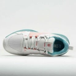 K-Swiss Ultrashot Team Women's Blanc De Blanc/Nile Blue/Desert Flower -Holabird Sports Elegant Shop 117136 2