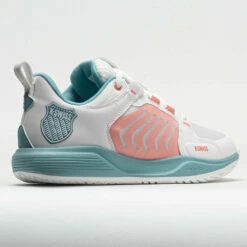 K-Swiss Ultrashot Team Women's Blanc De Blanc/Nile Blue/Desert Flower -Holabird Sports Elegant Shop 117136 6
