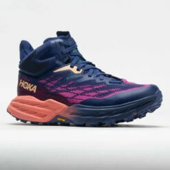 Hoka One One Speedgoat 5 Mid GTX Women's Bellwether Blue/Camellia -Holabird Sports Elegant Shop 631326 5